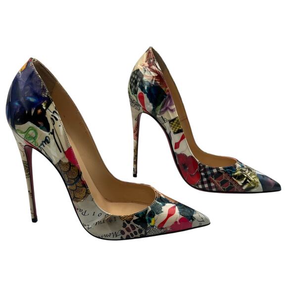 Christian Louboutin So Kate 120 Patent Trash Pointed Toe Pumps Heels Size 38 / 8 - Picture 4 of 11